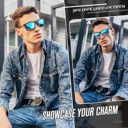 CGID Polarised Sunglasses Mens Women Retro Sunglasses Mens Shades, Ultralight Al-Mg Driving Fishing Sun Glasses MJ33