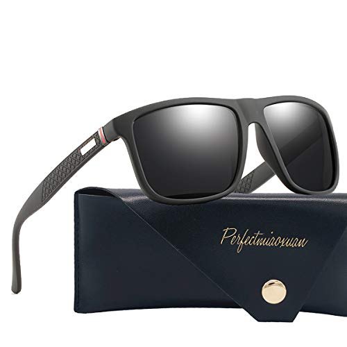 Perfectmiaoxuan Polarized sunglasses for men/women; Vintage/classic/elegant light frame; HD pilot lenses; Golf/driving/fishing/travel Eyewear