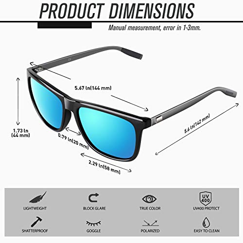 CGID Polarised Sunglasses Mens Women Retro Sunglasses Mens Shades, Ultralight Al-Mg Driving Fishing Sun Glasses MJ33
