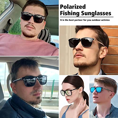 Polarised Sunglasses Men Women Retro Shades Ultralight Unbreakable Frame Driving Fishing Outdoor Sun Glasses UV Protection