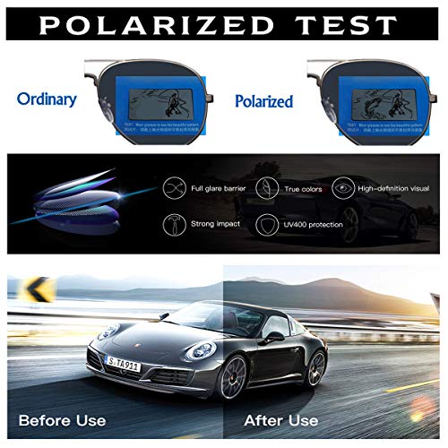 Perfectmiaoxuan Polarized sunglasses for men/women; Vintage/classic/elegant light frame; HD pilot lenses; Golf/driving/fishing/travel Eyewear