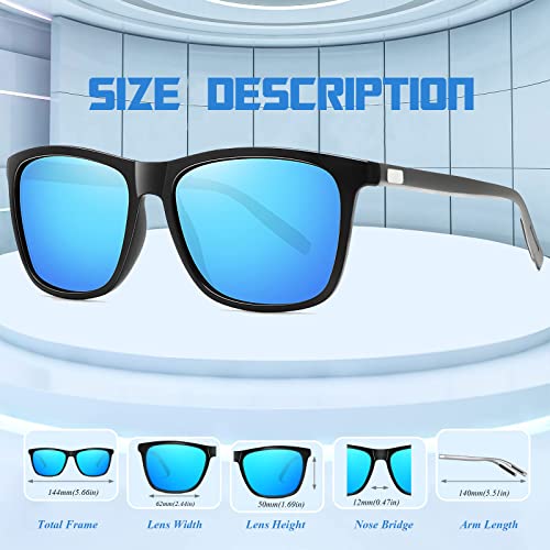 Polarised Sunglasses Men Women Retro Shades Ultralight Unbreakable Frame Driving Fishing Outdoor Sun Glasses UV Protection