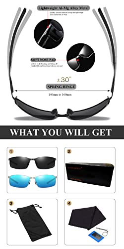 Sunglasses Mens Womens Polarised Sunglasses UV Protection Sunglasses metal frame Ultra Light for Driving Travel Fishing Running Outdoor Eyewear Sun glasses