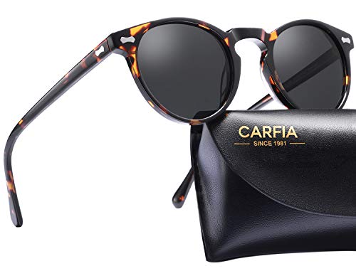 CARFIA Mens Sunglasses Polarised Vintage Eyewear UV400 Protection for Driving Travel