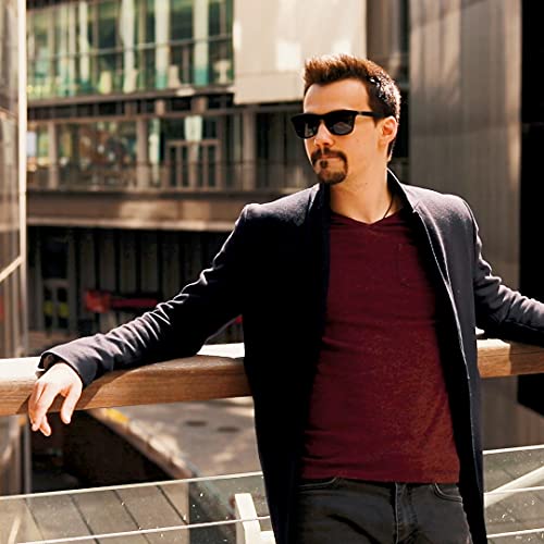 DOVAVA Sunglasses Mens Polarised UV Protection for Driving & Fishing & Sports (Black)