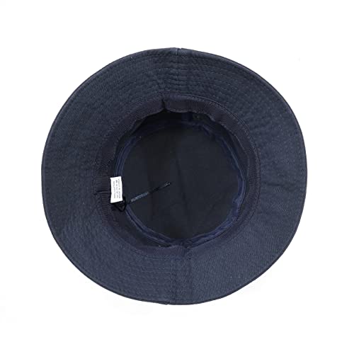 MengPa Bucket Hat for Women Men Unisex Sun Hats Plain Colors Navy EU3128-15