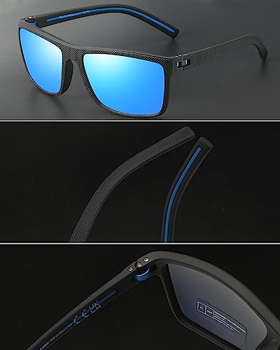 Polarised Sunglasses Pilot for Men Women Fishing Driving Hiking Lightweight TR90 Frame UV400 Protection Square Vintage Style Sun glasses UV Protection