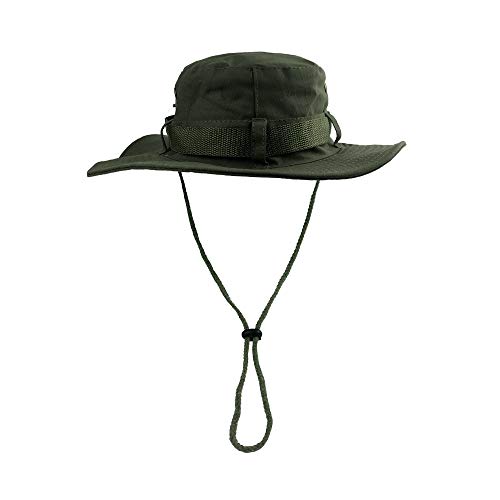 BEISIJIA Wide Brim Fishing Hats Sun UV Protection Outdoor Bucket Hat Windproof Boonie Hat Sun Hat for Men Women Dark Grey (Army Green)