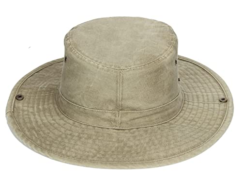 JowTreex Bucket Hats with String Wide Brim Hiking Fishing UV Sun Protection Safari Men Women Boonie Hats (as8, Alpha, one_Size, Khaki, Medium)