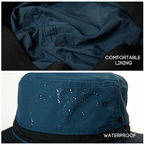 TOP-EX UPF 50 Wide Brim Sun Hats for Men Women - Summer Safari Hat Fishing Hat, Outdoor Sunhat for Hiking Gardening Trekking Travel Green L/XL 60-63CM