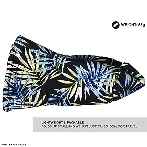 TOSKATOK Unisex Mens Ladies Tropical Palm Leaf Cotton Bush Bucket Sun Hat-Orange