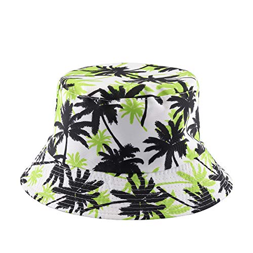 Faletony Unisex Reversible Bucket Hat Print Double-Side-Wear Cotton Sun Hat Fisherman Hat