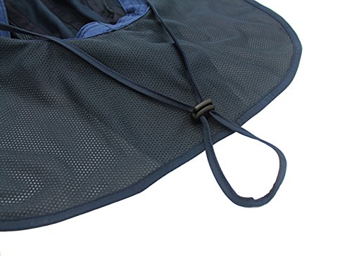Sun Hat Men & Women UPF 50+ Mesh Summer Protection Outdoor UV Cap with Neck Flap Breathable Packable Hunting Fishing Beach Hat Dark Blue
