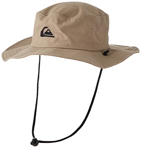 Quiksilver Men's Bushmaster Sun Protection Floppy Visor Bucket Hat, Khaki, L-XL UK