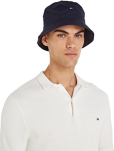 Tommy Hilfiger Men Flag Bucket Hat, Blue (Desert Sky), One Size
