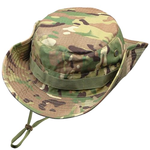 Ciyuhome Camo Boonie Hat for Men Women, Military UPF50+ Sun Cap Wide Brim Bucket Hats Jungle Hat for Fishing Hunting Safari Beach
