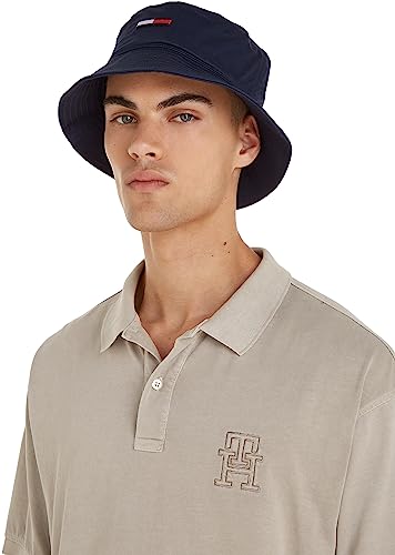 TOMMY JEANS Men's Tjm Flag Bucket Hat Cap, Twilight Navy, One Size