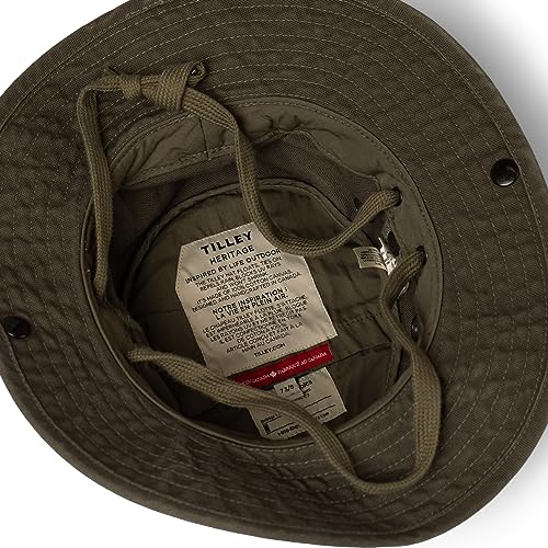 Tilley Men's Wanderer Sun Hat, OLIVE, 7 1 2 UK