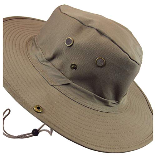 SunTrader Unisex Bucket Hat Hunting Fishing Outdoor Cap Wide Brim Sun Camo (KHAKI)