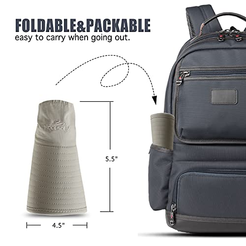 KOOLSOLY Outdoor Sun Hat for Men with 50+ UPF Protection Safari Cap Wide Brim Fishing Hat with Neck Flap, for Dad Dark Gray…