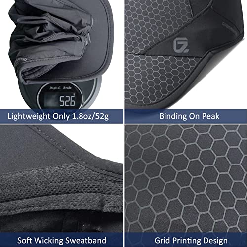 Sport cap,Soft Brim Lightweight Waterproof Running Hat Breathable Baseball Cap Quick Dry Sport Caps Cooling Portable Sun Hats for Men and Woman Performance Workouts and Outdoor Activities Dark Grey