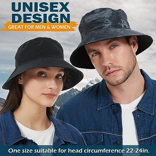 EINSKEY Reversible Camo Bucket Hat, Unisex UPF 50+ Cotton Sun Hat for Outdoor Beach Travel Golf Safari Fishing Travelling Hiking