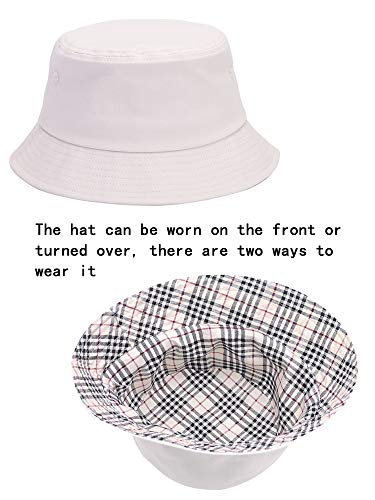 Cotiny 3 Pack Cotton Bucket Hat Summer Sun Hat UPF 50 UV Protection Sun Cap Fisherman Fishing Cap for Unisex Women Men Outdoor Sport Hiking Camping Traveling (Color Set 6)