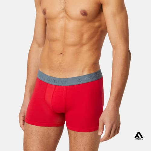 FM London (5-Pack) Mens Boxers with HyFresh Odour Protection Technology - Breathable Mens Underwear Suitable all Occasions - Tagless Mens Boxers Shorts Multipack Designed for a 24hr Wear - Super Soft