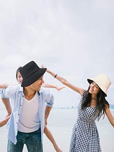 Cotiny 3 Pack Cotton Bucket Hat Summer Sun Hat UPF 50 UV Protection Sun Cap Fisherman Fishing Cap for Unisex Women Men Outdoor Sport Hiking Camping Traveling (Color Set 6)