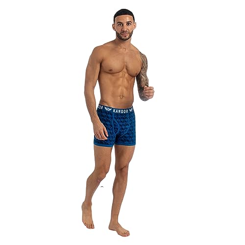 Kandor mens boxers – boxer shorts for men multipack of 5 comfortable stretch cotton men’s underwear trunks, colourful & black underpants, multi pack man briefs LINGO (L,LINGO Pack B)