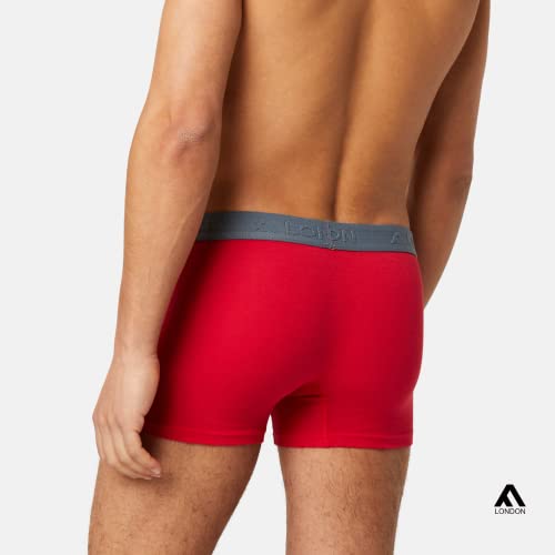 FM London (5-Pack) Mens Boxers with HyFresh Odour Protection Technology - Breathable Mens Underwear Suitable all Occasions - Tagless Mens Boxers Shorts Multipack Designed for a 24hr Wear - Super Soft