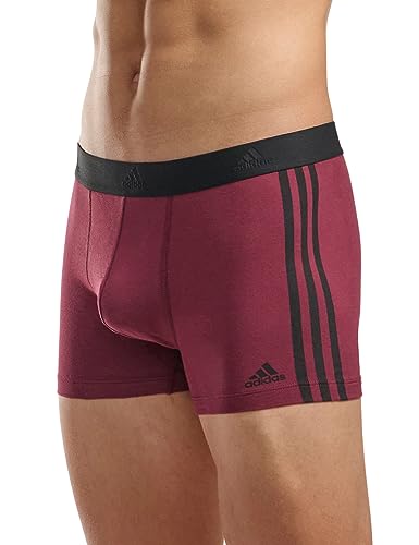 adidas Men's Active Flex Cotton 3 Stripes Trunk (3PK) Underwear, Multicolor, XL
