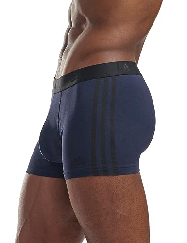 adidas Men's Active Flex Cotton 3 Stripes Trunk (3PK) Underwear, Multicolor, XL