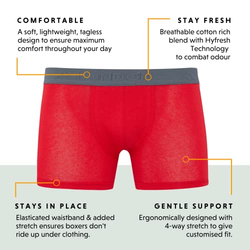 FM London (5-Pack) Mens Boxers with HyFresh Odour Protection Technology - Breathable Mens Underwear Suitable all Occasions - Tagless Mens Boxers Shorts Multipack Designed for a 24hr Wear - Super Soft