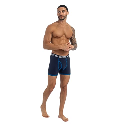 Kandor mens boxers – boxer shorts for men multipack of 5 comfortable stretch cotton men’s underwear trunks, colourful & black underpants, multi pack man briefs LINGO (L,LINGO Pack B)