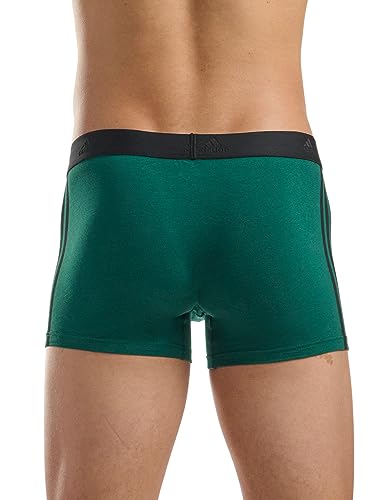 adidas Men's Active Flex Cotton 3 Stripes Trunk (3PK) Underwear, Multicolor, XL