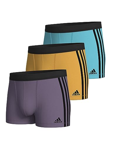 adidas Men's Multipack Trunks (3pk) Cotton Variant 3-4a2m08 Underwear, Multicoloured 3, M (Pack of 3)