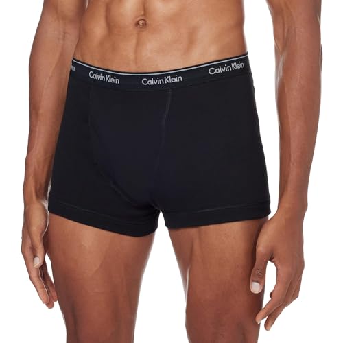 Calvin Klein Men's Trunk 3pk Trunk, Black (Black/Black/Black), L