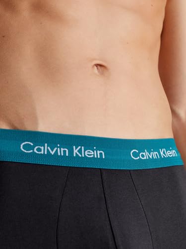 Calvin Klein Men's Low Rise Trunk 3pk 0000u2664g Boxers,B- Gry Htr, Chesapeake Bay, Jwl Wbs,M