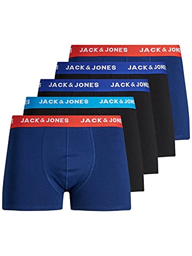 Jack & Jones Men's Jaclee Trunks 5 Pack Boxer, Surf the Web, M UK