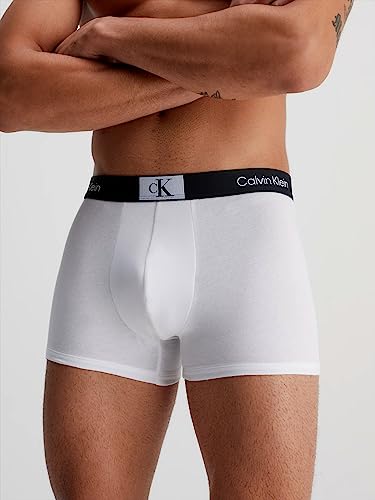Calvin Klein Men's Trunk 3pk Trunk, Black, White, Grey Heather, M