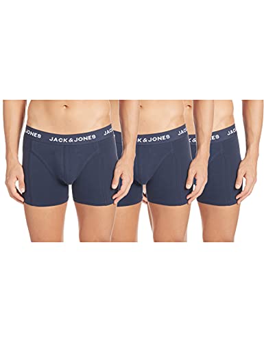 Jack and Jones Men Sense 3 Pack Trunks Mens Navy/Navy Medium