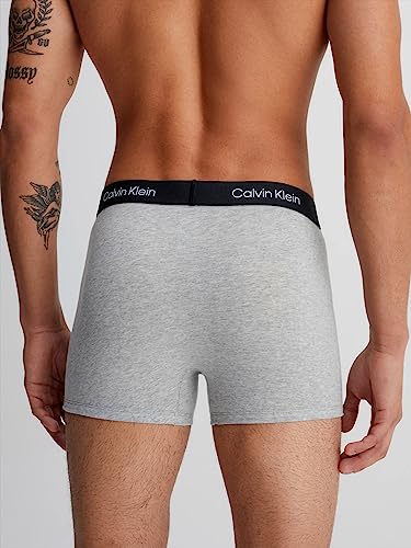 Calvin Klein Men's Trunk 3pk Trunk, Black, White, Grey Heather, M