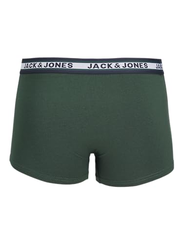 JACK & JONES Jacoliver Trunks 5 Pack Dark Grey Melan/Sea Moss - Medium