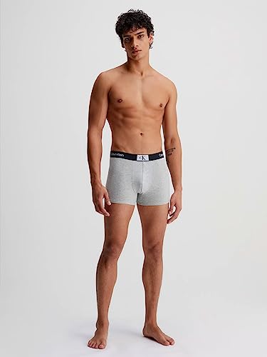 Calvin Klein Men's Trunk 3pk Trunk, Black, White, Grey Heather, M