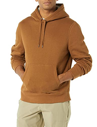 Amazon Essentials Men's Sherpa-Lined Pullover Hoodie Sweatshirt, Toffee Brown, XXL