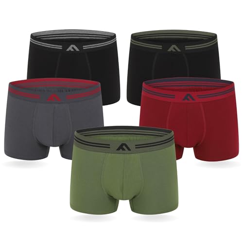 FM London Men's Super Soft Bamboo Boxer Shorts (5-Pack)