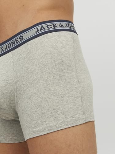 JACK & JONES Jacoliver Trunks 5 Pack Dark Grey Melan/Sea Moss - Medium