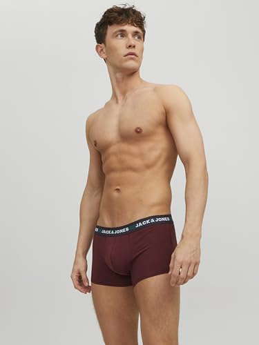 JACK & JONES Jacoliver Trunks 5 Pack Dark Grey Melan/Sea Moss - Medium