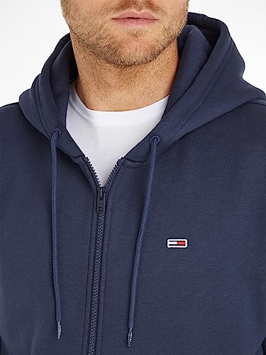Tommy Hilfiger Men's Tjm Regular Fleece Zip Hoodie Sweater, Twilight Navy, M